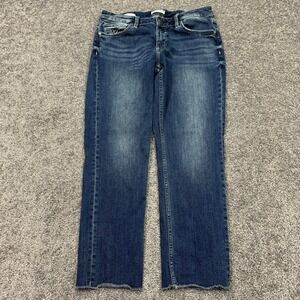 Vigoss Jeans Womens 10 Blue Crop Stretch Medium Wash Denim Preppy City Casual